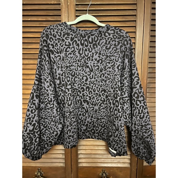 TIME AND TRU Leopard Print Crop Sweatshirt (Size XXXL) - Picture 6 of 6
